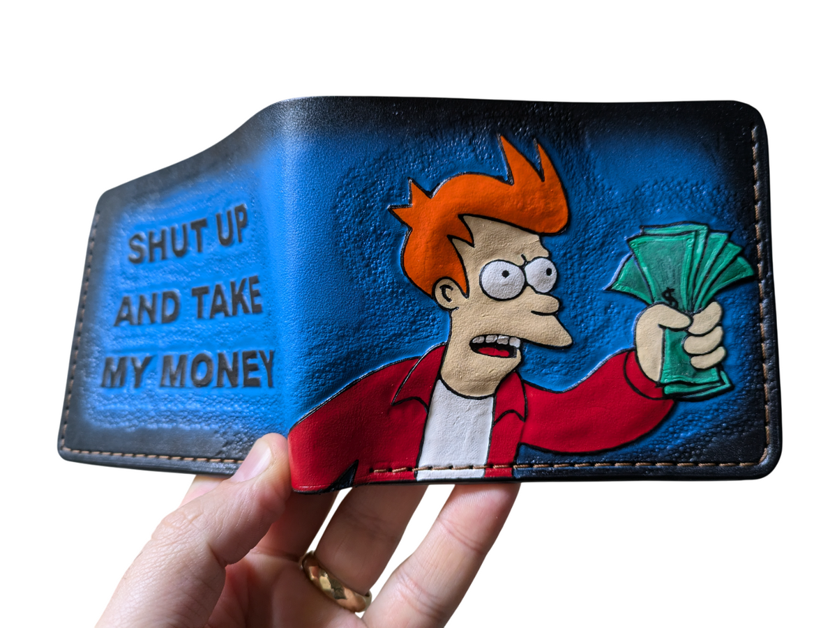 #001 Philip J. Fry Shut Up and Take My Money Futurama Wallet