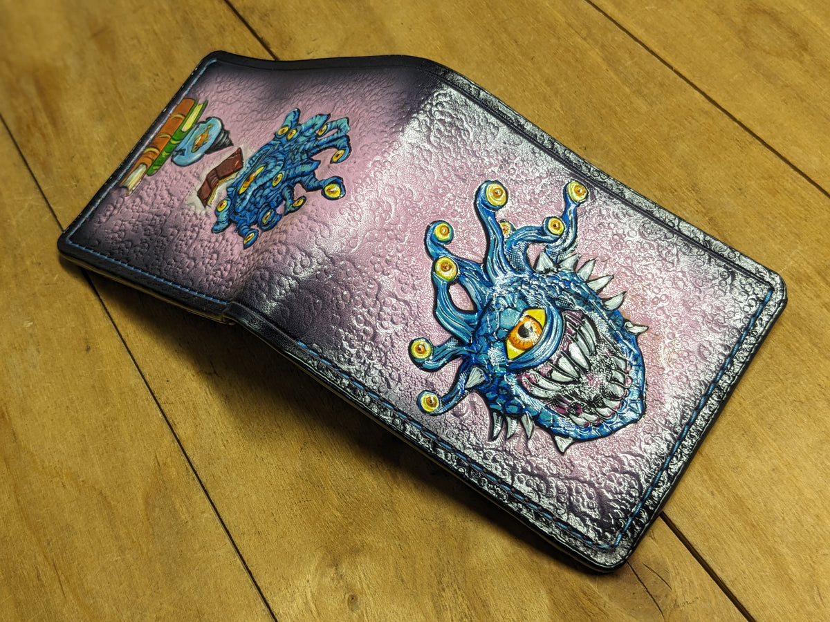 M1J30, Beholder, Dungeons and Dragons Bifold Leather Wallet
