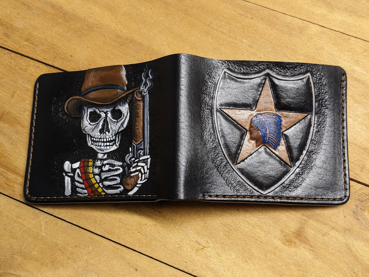 M1V15, Skull & 2nd Infantry Division US Army Badge Wallet