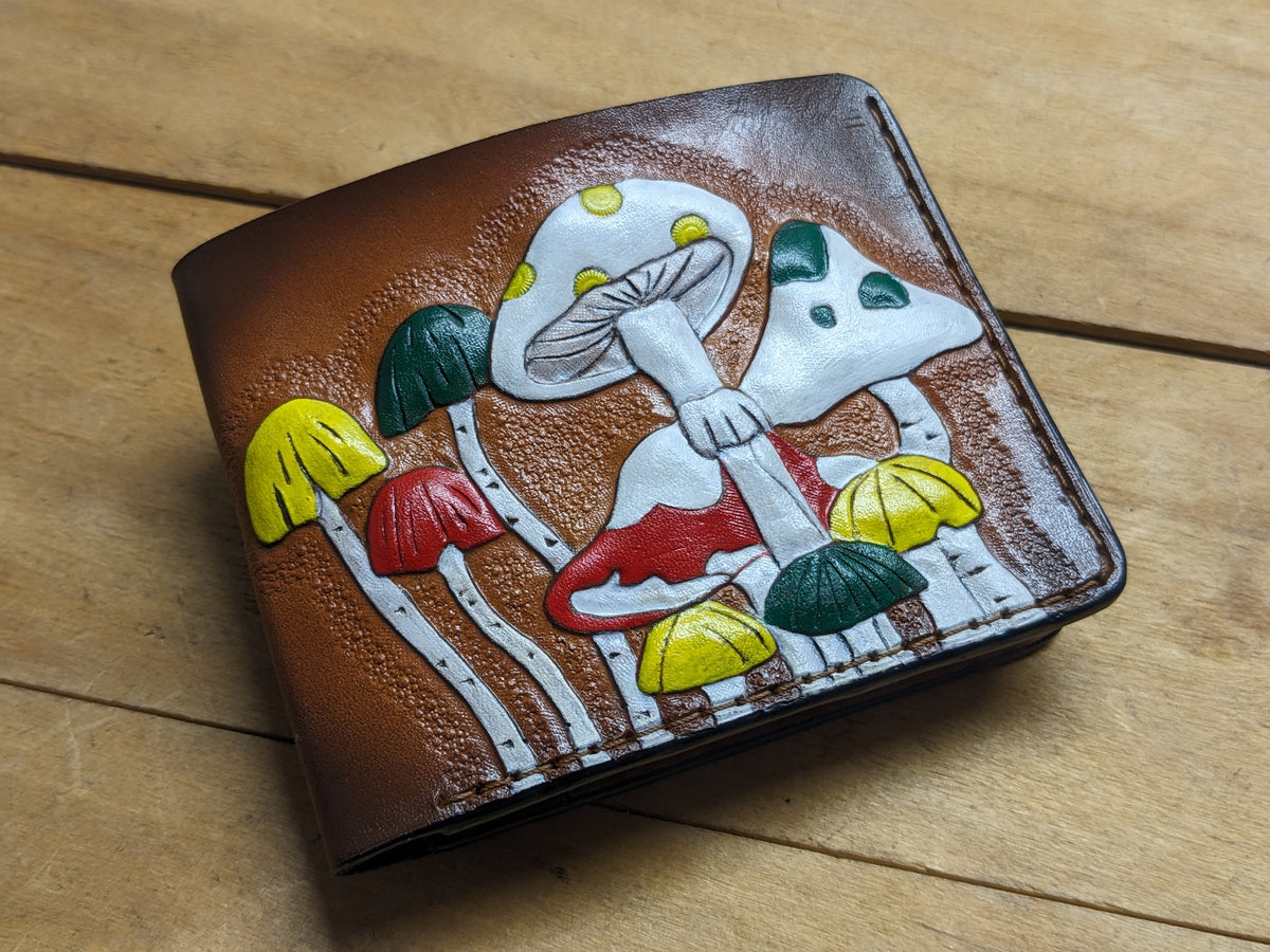 M1C3, Amanita Muscaria Magic Mushroom Bifold Leather Wallet