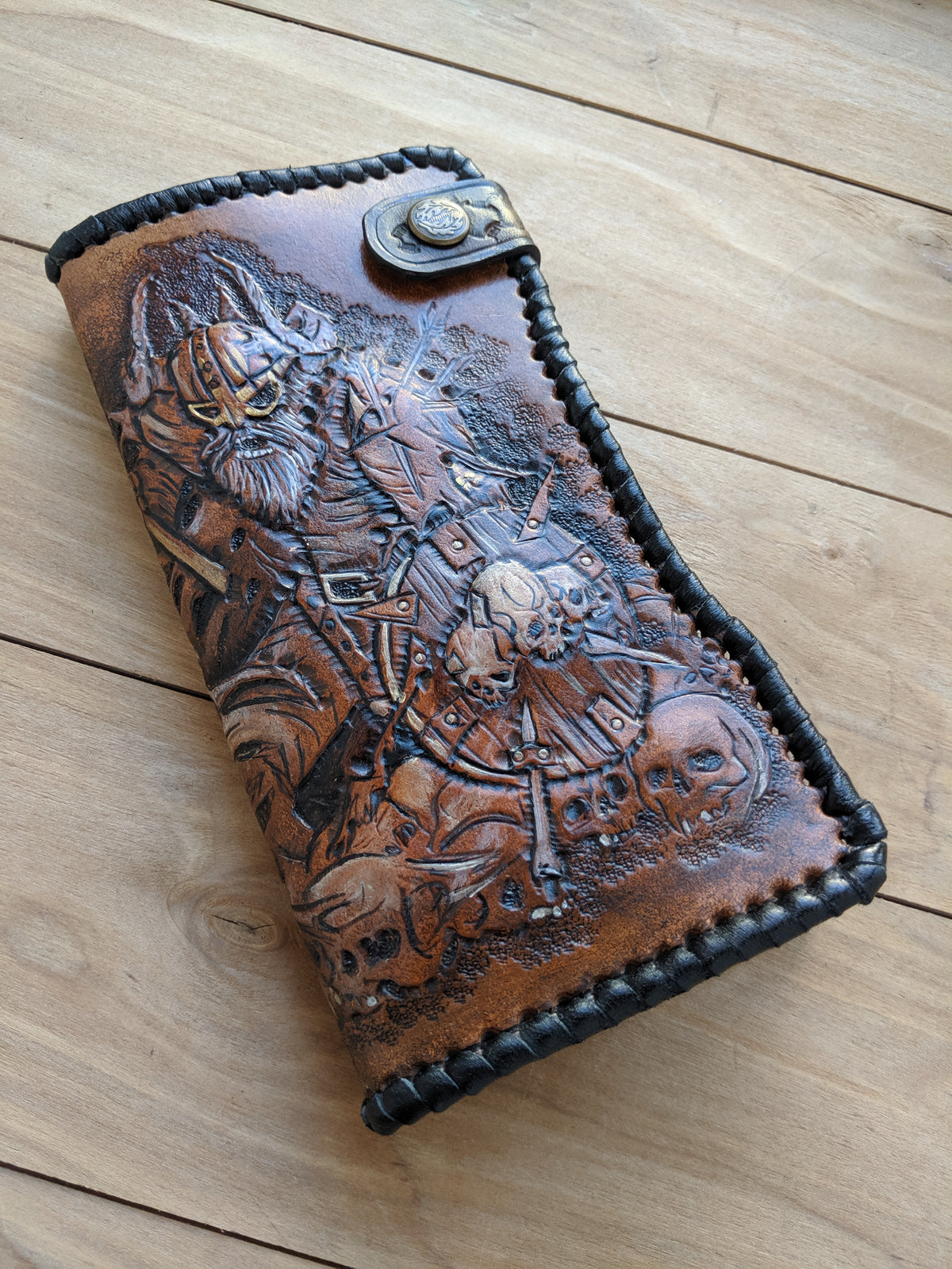M2Q8, Norse Mythology Viking Warrior Odin Leather Wallet
