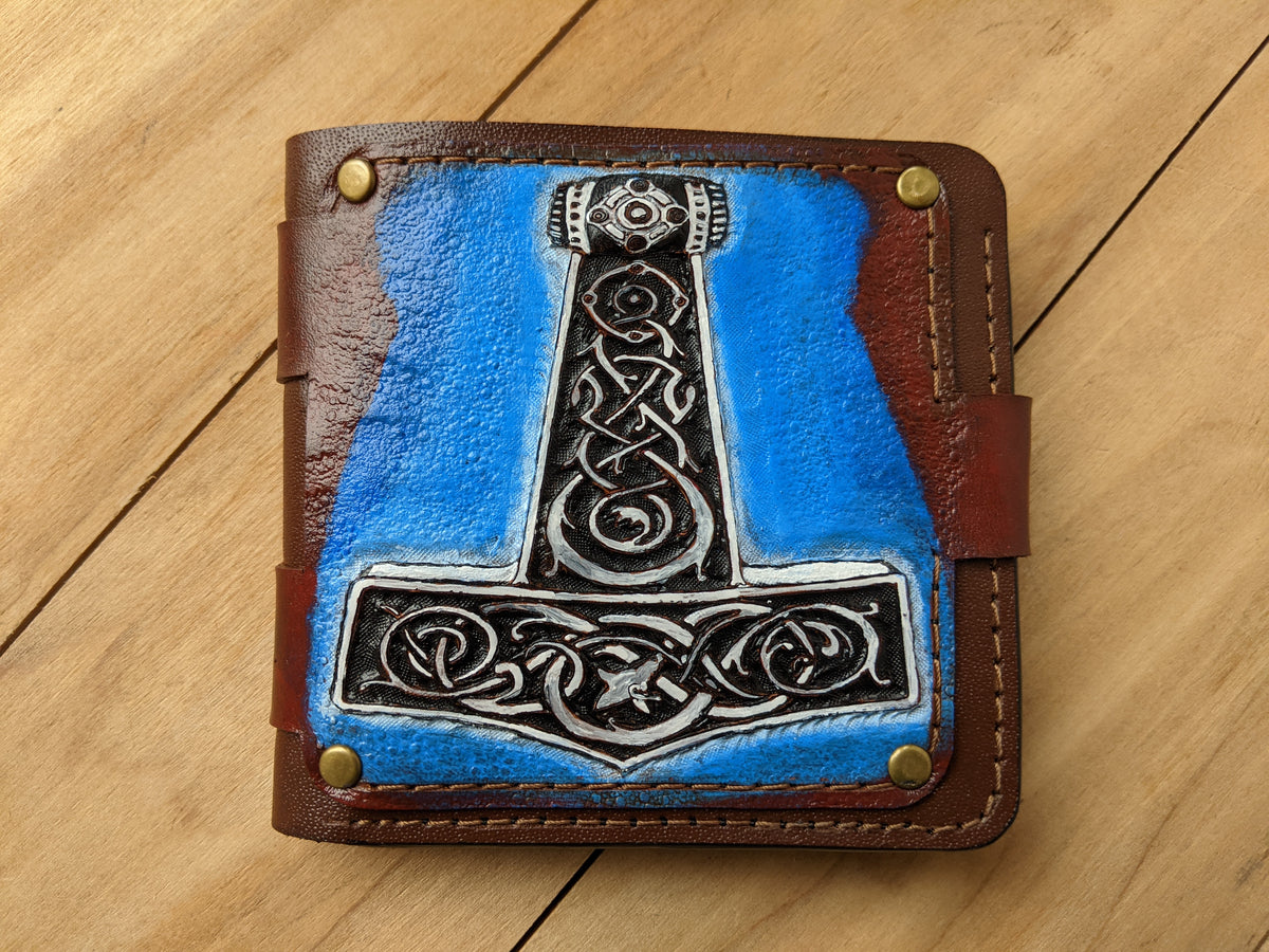 M1R2, Viking Thor Hammer Mjolnir & Celtic Knot Art Wallet