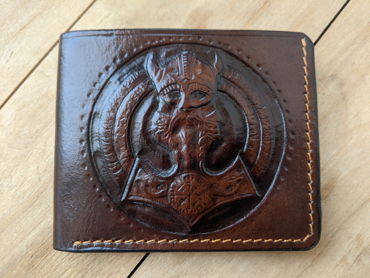 M1R1, Viking Warrior Odin & Thor Hammer Mjolnir Wallet