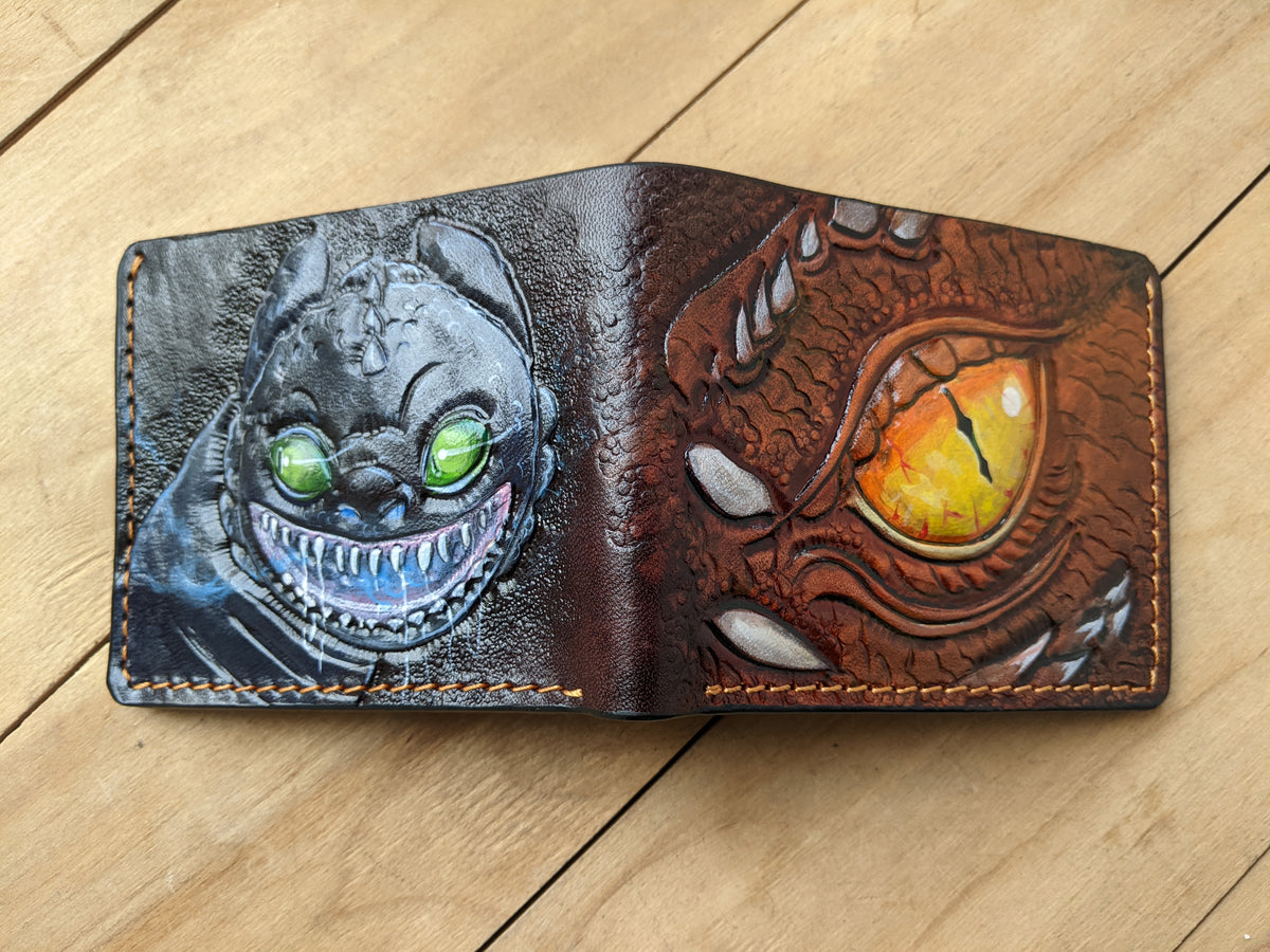 M1B9, Toothless Night Fury Flying Dragon Eye Leather Wallet