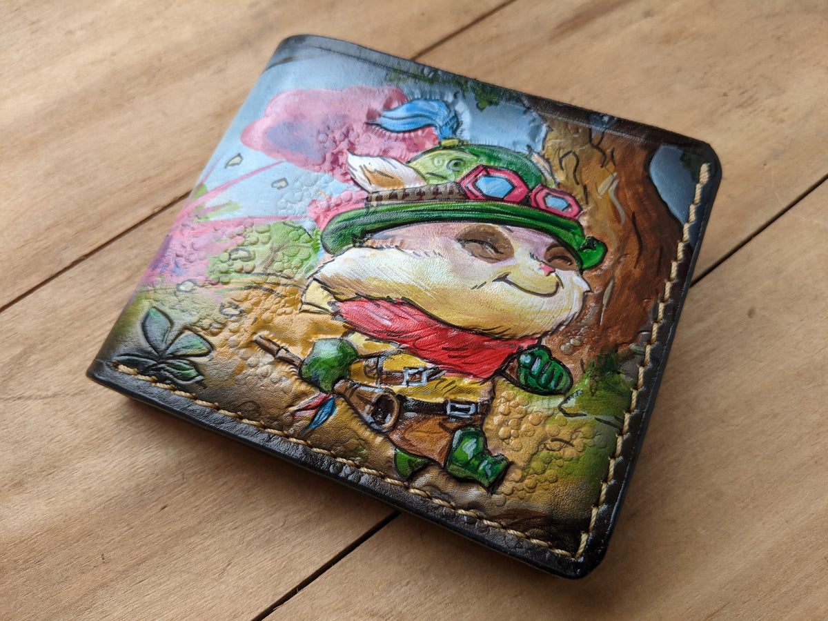 M1J36, League of Legends, LOL, Teemo Bifold Leather Wallet