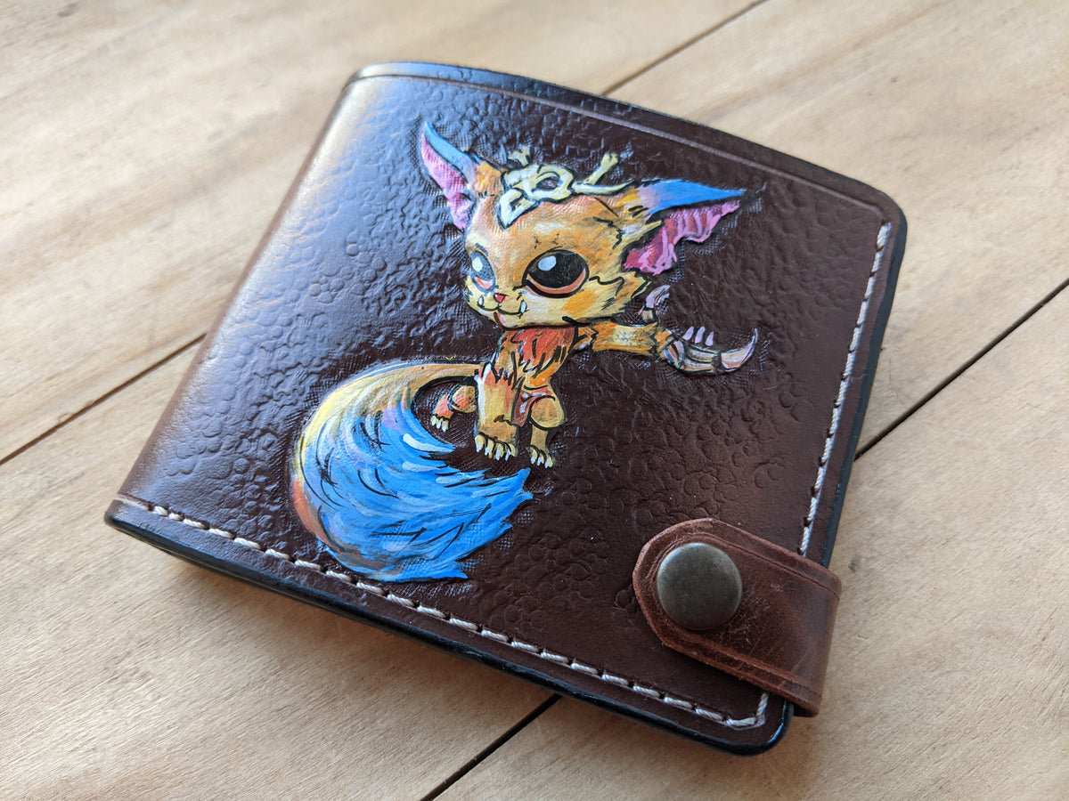 M1J33, League of Legends, LOL, Gnar Bifold Leather Wallet