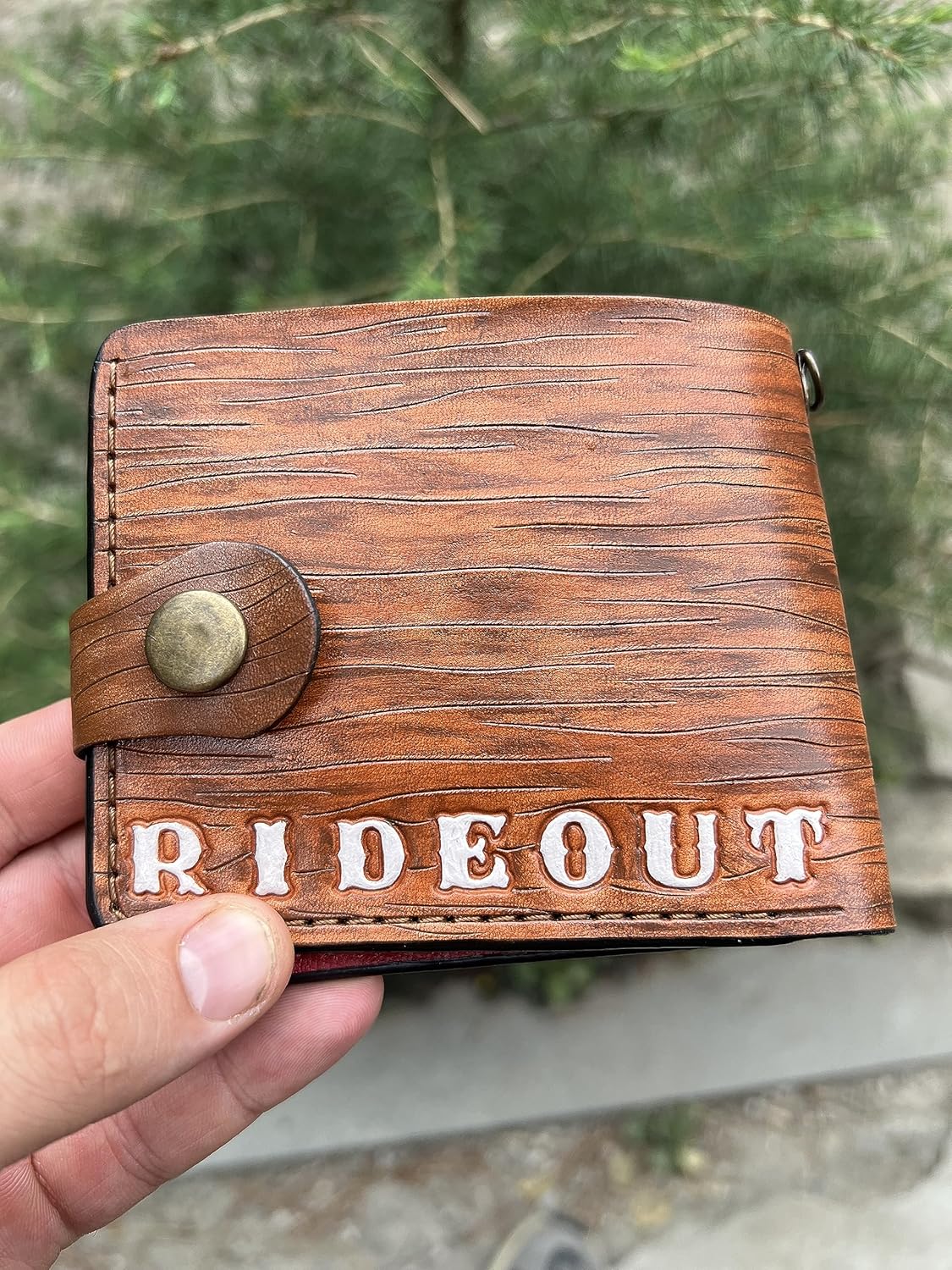 034 Skull Leather Wallet, Harley Davidson Wallet, Moto Wallet, Bike Wallet, 3D Genuine Leather Wallet, Hand Carved Wallet, Biker Wallet, Embossed Wallet (Copy) - Theodoros