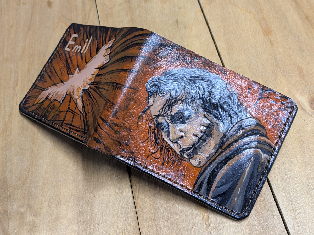 M1W7, The Dark Knight Joker & Bat Signal Leather Wallet