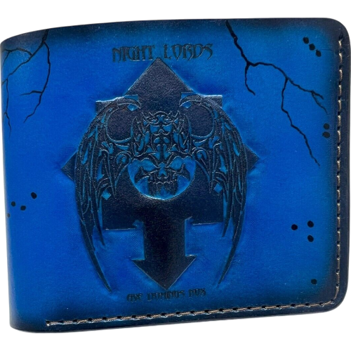 #019 Bifold Leather Wallet - Haunter Night Lords Embossed Design | Perfect Warhammer 40K Gift for Him