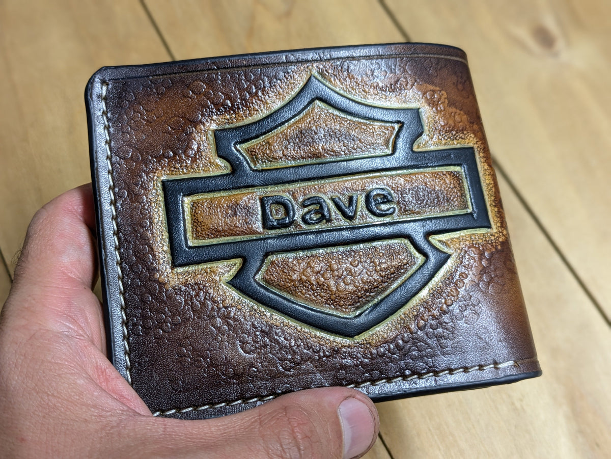 M1D10, Harley Davidson Biker Wallet | Zombie Melting Skull - Theodoros