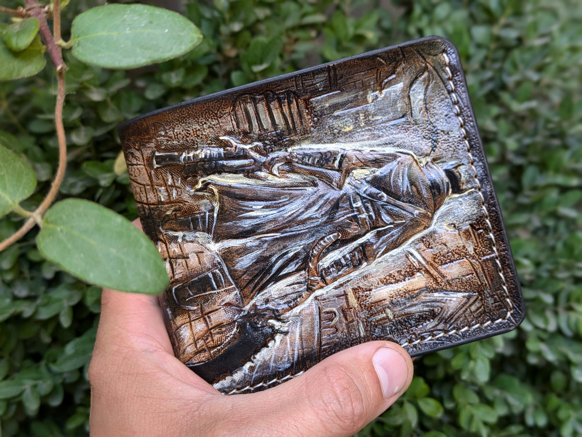 M1J48, Bloodborne Old Hunters, Hunter Symbol Leather Wallet - Theodoros