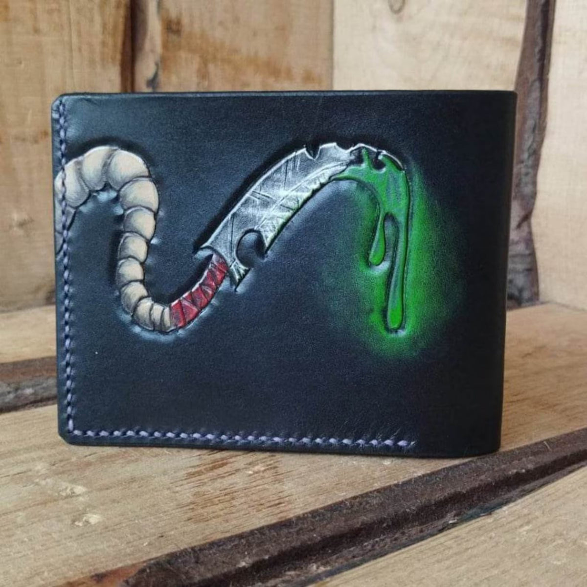 M1J54, Skaven Rat Man, DnD & Warhammer Bifold Leather Wallet - Theodoros