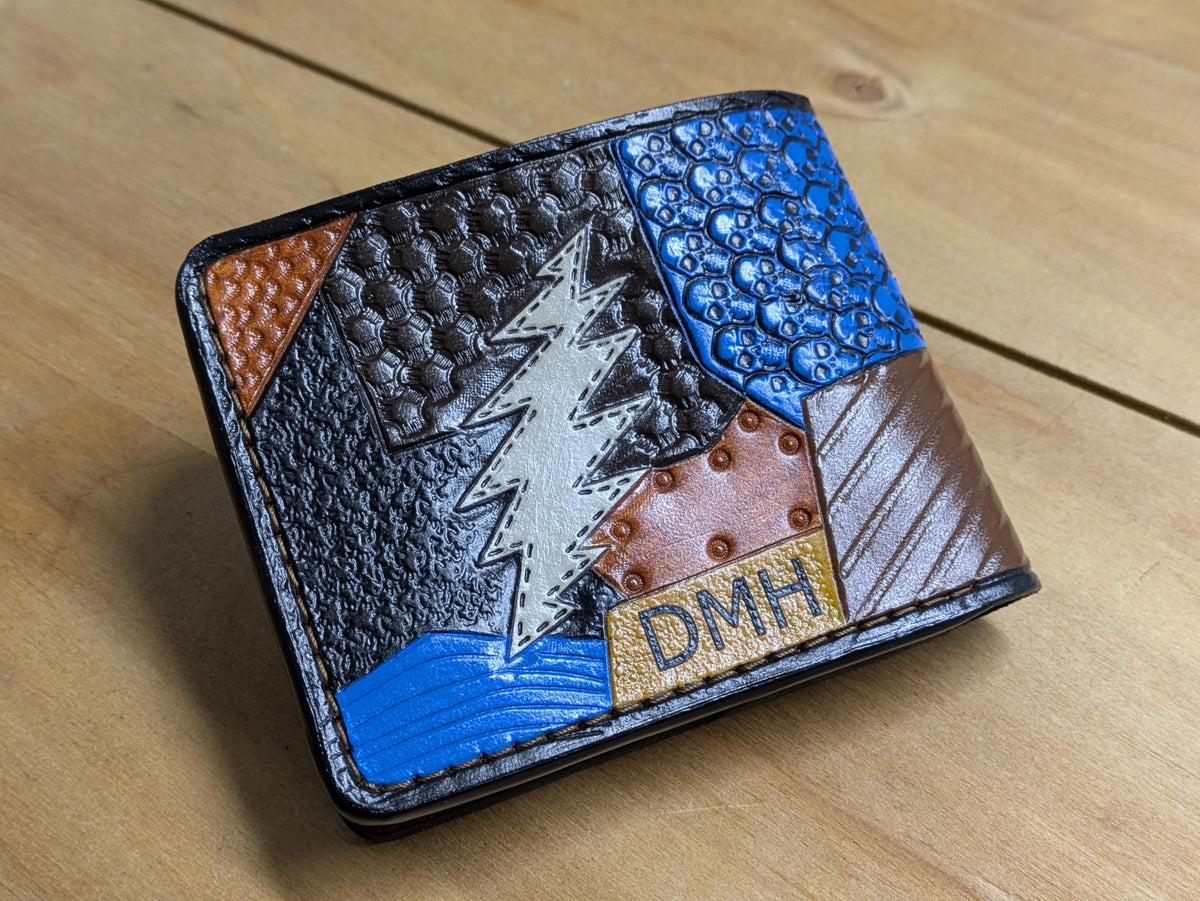 M1L7, Cyclops Patchwork, Cats Under the Stars Leather Wallet - Theodoros