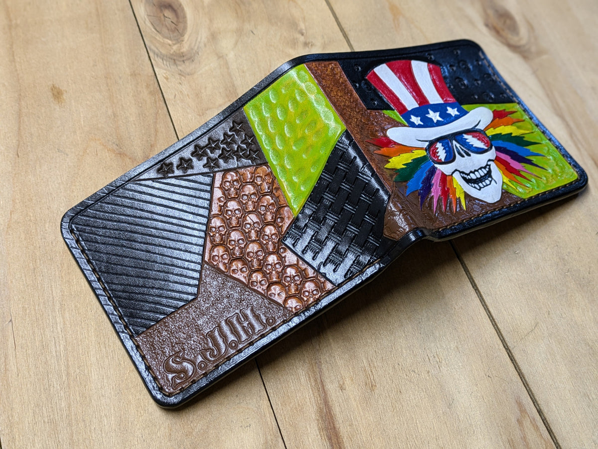 M1L8, Grateful Dead, Psychedelic Uncle Sam, US Blues Wallet - Theodoros