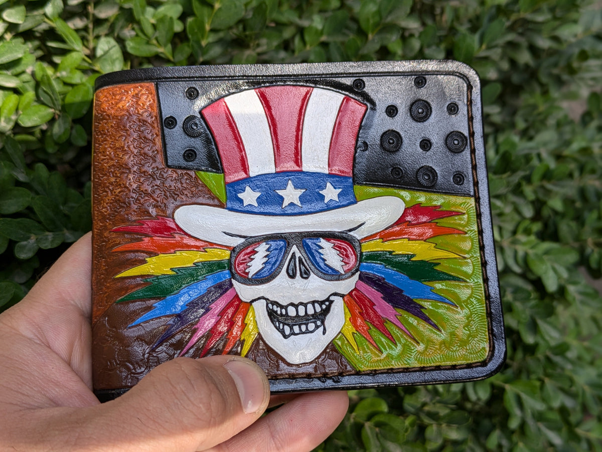 M1L8, Grateful Dead, Psychedelic Uncle Sam, US Blues Wallet - Theodoros