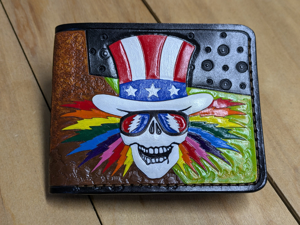 M1L8, Grateful Dead, Psychedelic Uncle Sam, US Blues Wallet - Theodoros