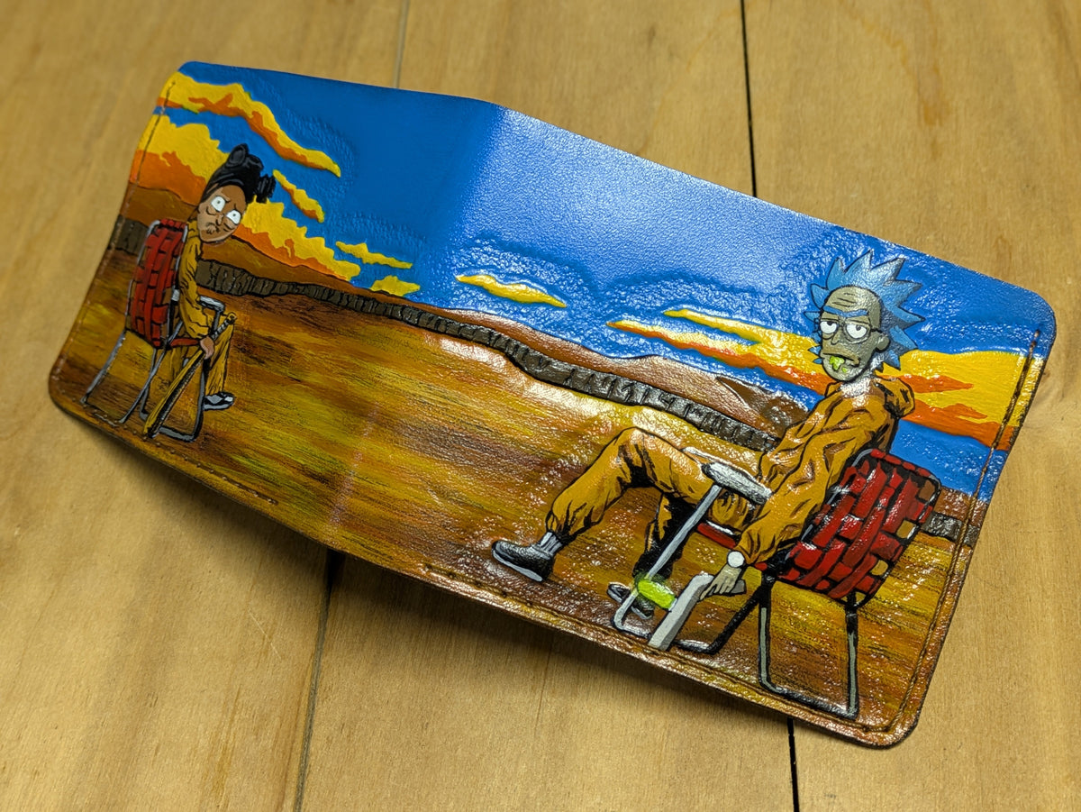 M1N8, Rick and Morty Inspired by Breaking Bad Leather Wallet - Theodoros