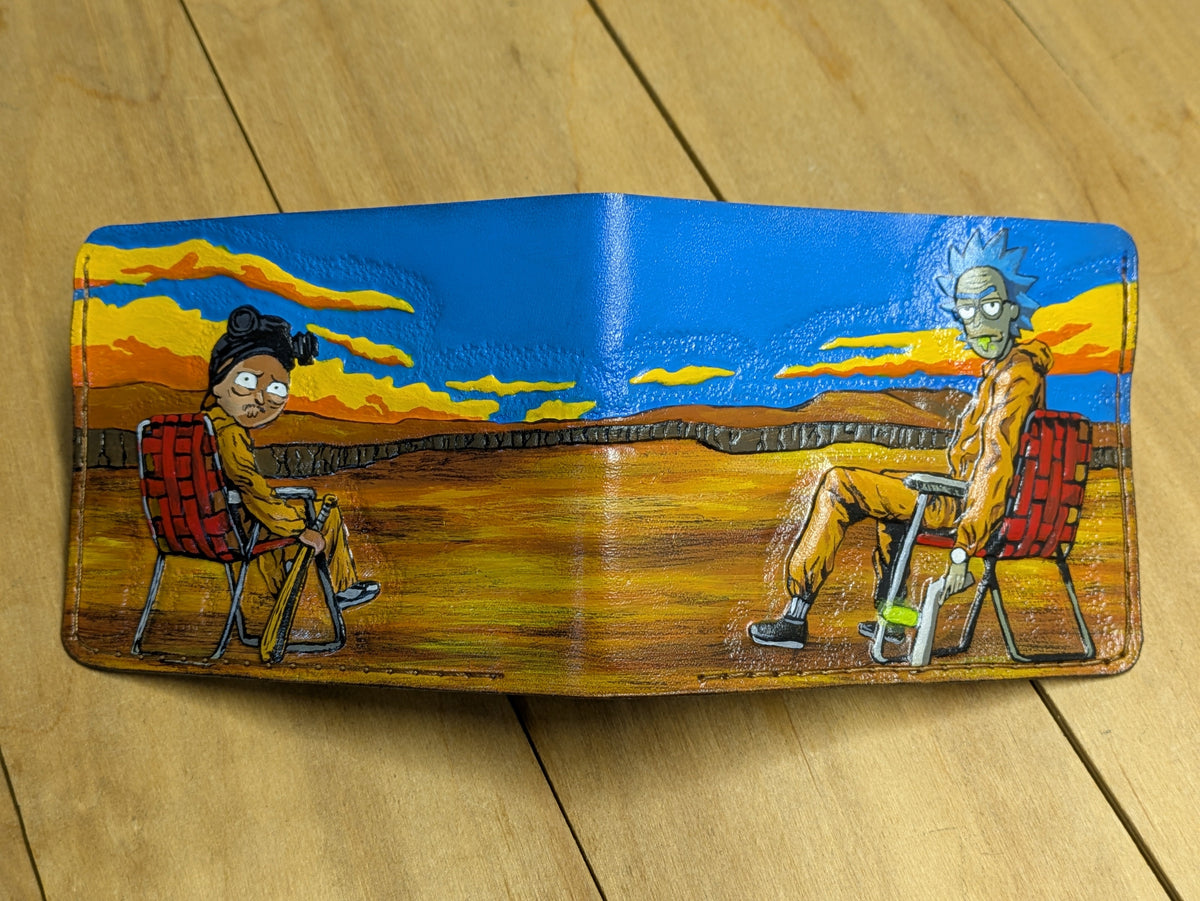 M1N8, Rick and Morty Inspired by Breaking Bad Leather Wallet - Theodoros