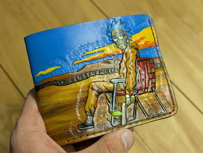 M1N8, Rick and Morty Inspired by Breaking Bad Leather Wallet - Theodoros