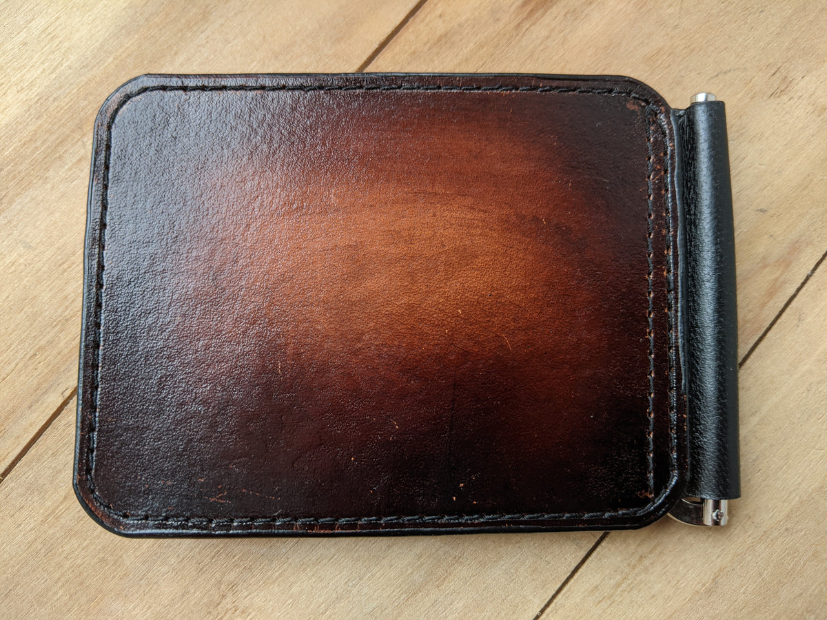 M3A1, Handmade Leather Money Clip Wallet | Snake Design - King Cobra, Anaconda & Python Gift for Him - Theodoros