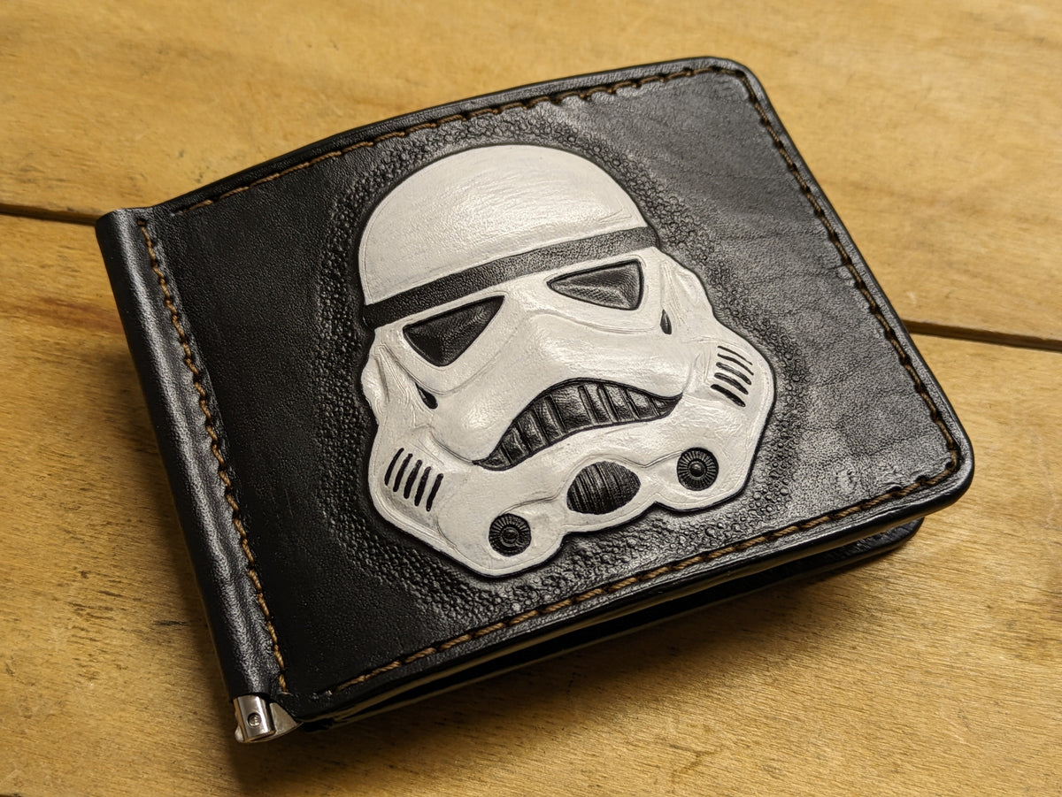 M3M1, Star Wars Money Clip Leather Wallet | Stormtrooper & Captain Rex Minimalist Slim Design - Theodoros