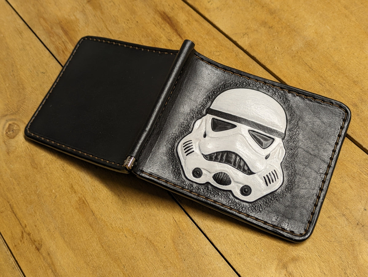 M3M1, Star Wars Money Clip Leather Wallet | Stormtrooper & Captain Rex Minimalist Slim Design - Theodoros