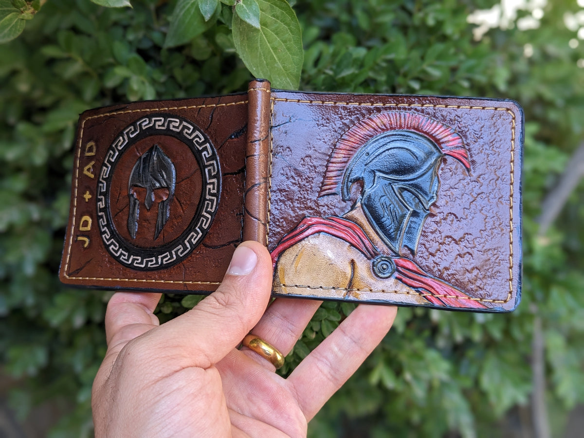 M3Q1, Gladiator Spartan Warrior Spartacus Money Clip Wallet - Theodoros