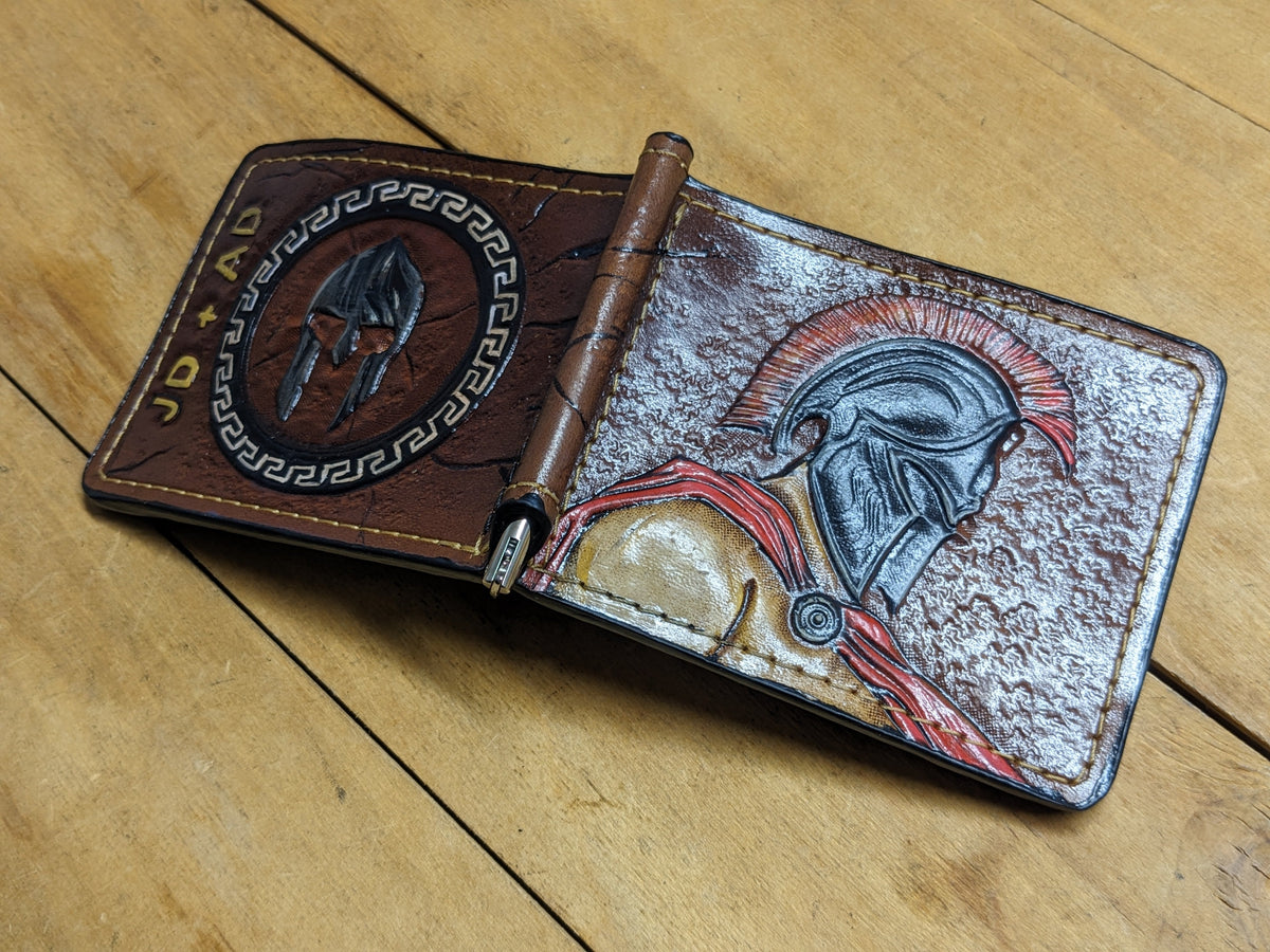 M3Q1, Gladiator Spartan Warrior Spartacus Money Clip Wallet - Theodoros