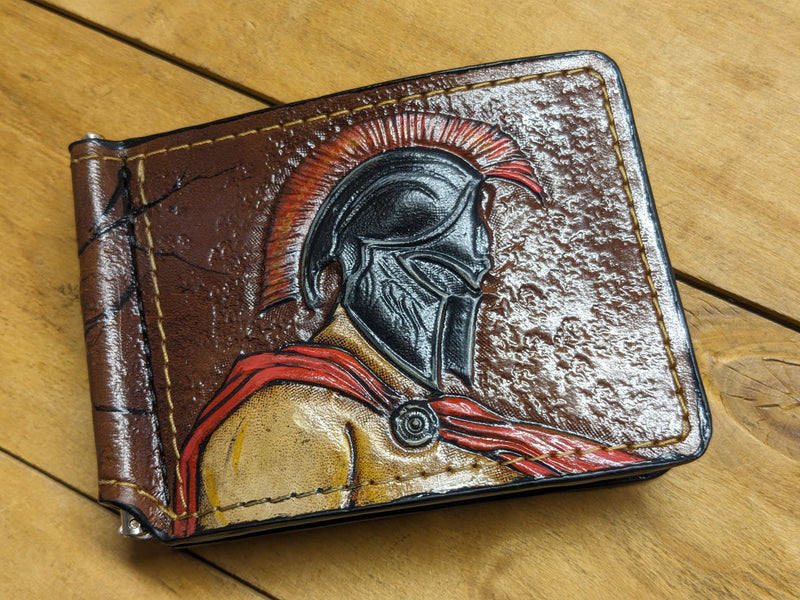 M3Q1, Gladiator Spartan Warrior Spartacus Money Clip Wallet - Theodoros