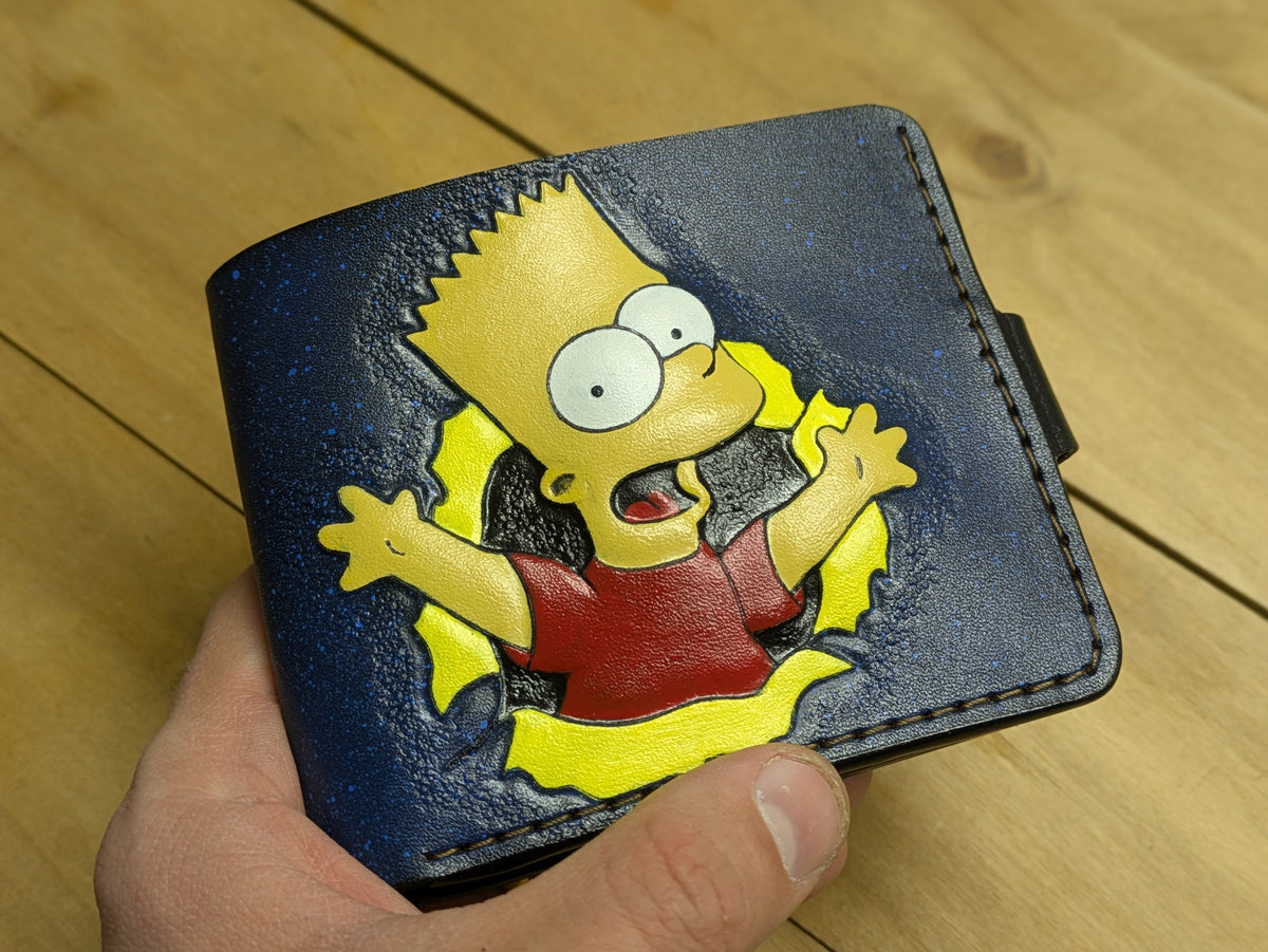 M1N5, Bart Simpson Bifold Leather Wallet | Best Gift for Him