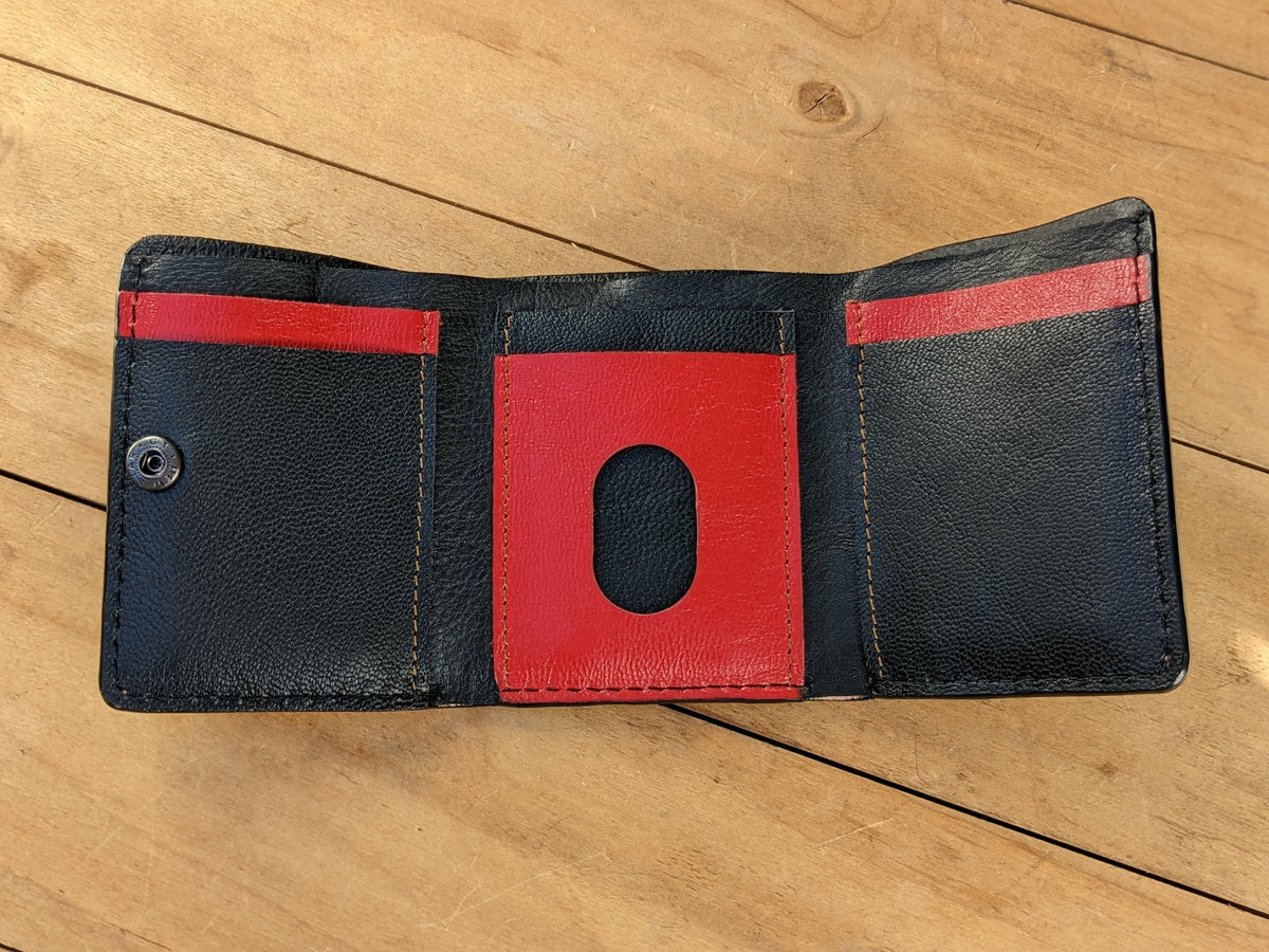 U3A1, Parrot Macaw & Parakeet Bird Trifold Leather Wallet - Theodoros