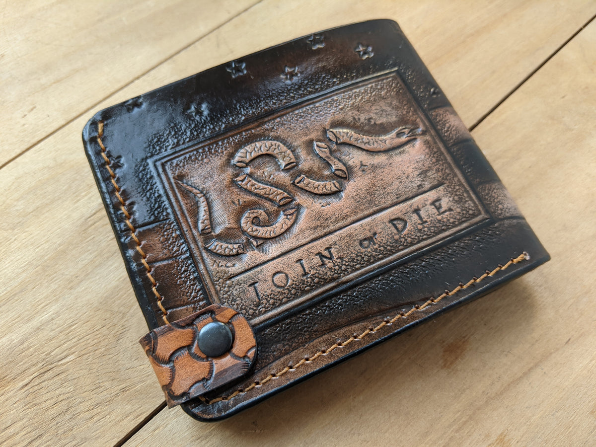 M1V13, USA Flag, Join or Die, Don't Tread on Me, Patriotic Wallet, USA