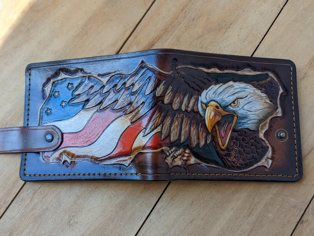 M1V6, Flag of the United States, Bald Eagle, Patriotic Wallet, USA