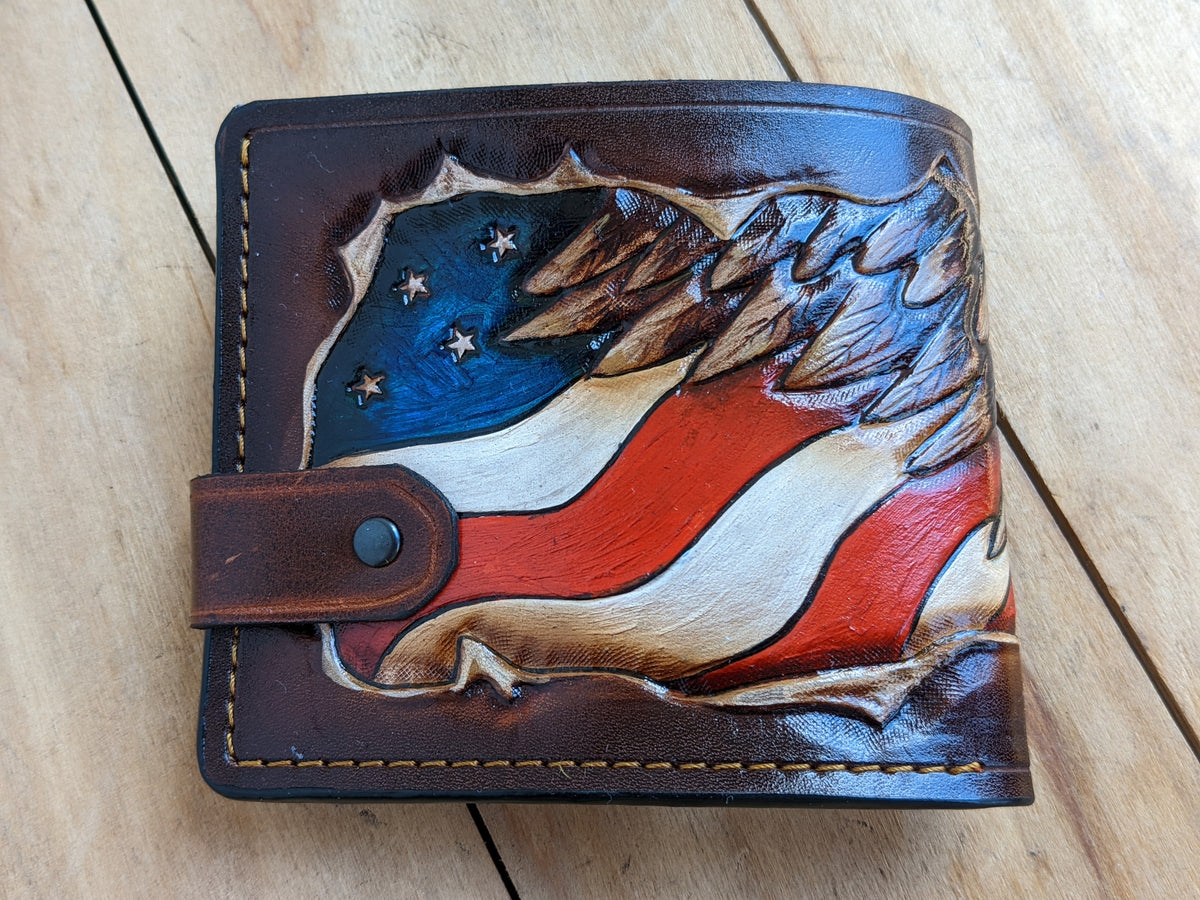 M1V6, Flag of the United States, Bald Eagle, Patriotic Wallet, USA